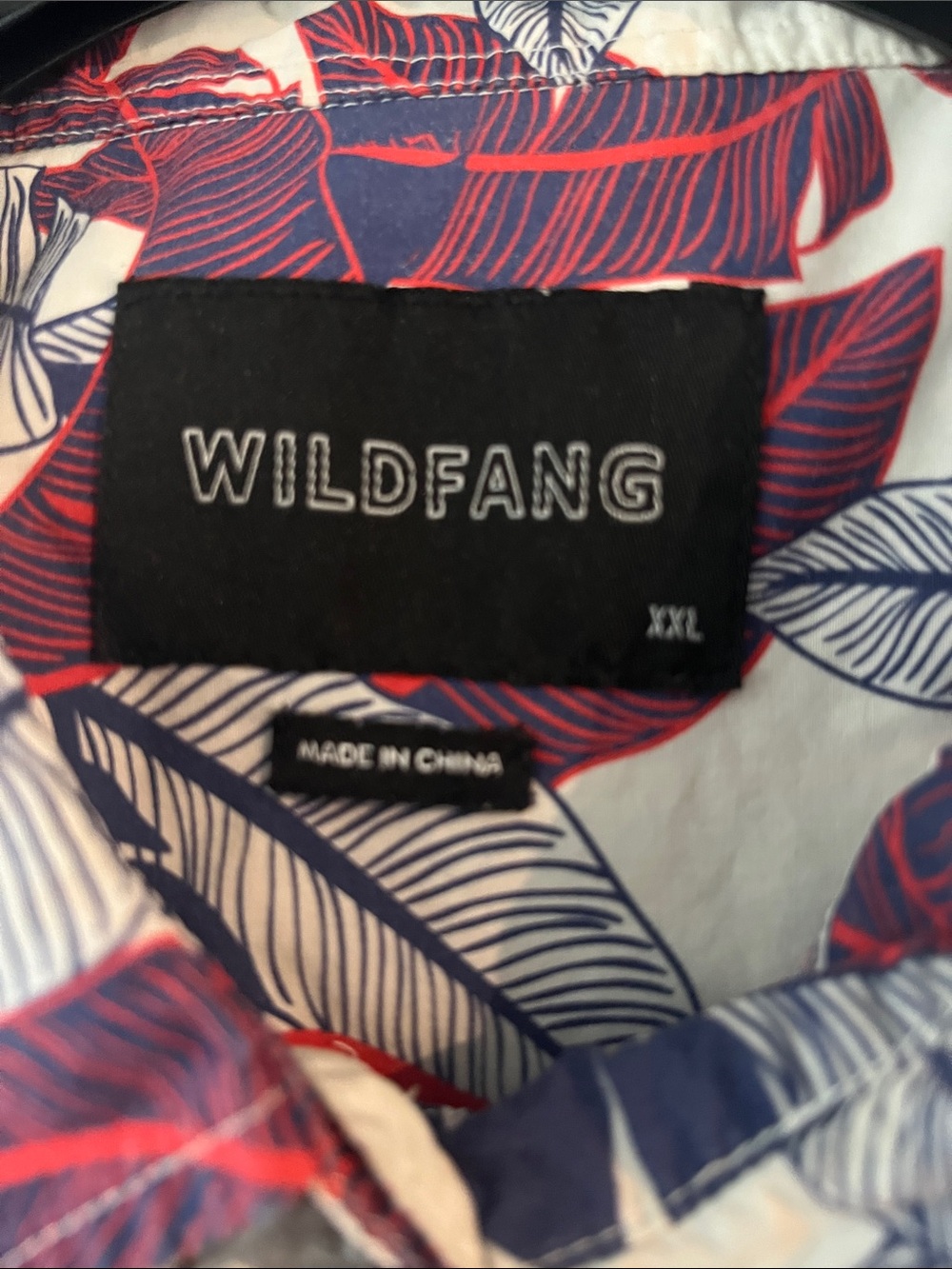 Wildfang button up shirt in leaf print - Picture 3 of 4
